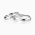 TOUPOP 10k Gold Moissanite Couples Rings Set Personalized Wedding Band-0-2