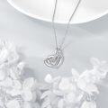 wholesale 925 Sterling Silver Heart Love Forever Engraved Pendant Necklace for Women-0-2
