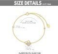 wholesale 14K Gold Heart-Shaped Charm Bracelet with Cubic Zirconia Stones - Valentine's Day Gifts for Her-0-3