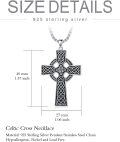 wholesale 925 Sterling Silver &  Celtic Knot Cross Pendant Necklaces for Men/Women-0-1
