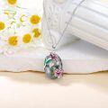 wholesale 925 Sterling Silver Floral Pendant Necklace-0-2