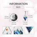 wholesale 925 Sterling Silver Abalone Shell Cubic Zirconia-Shaped Mountain & Sun Pendant Necklace-0-3