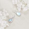 wholesale 925 Sterling Silver Teardrop Moonstone Cat & Flower Drop Earrings-0-4