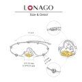 wholesale 925 Sterling Silver Sleeping Lion Heart Cubic Zirconia Two Tone Bead Bracelet-0-3