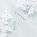 wholesale 925 Sterling Silver Floral Mini Tea Spoon Dangle Drop Earrings Fun Gift for Her Him-0-3