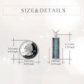 wholesale 925 Sterling Silver Turquoise Wood Bar Necklace, 18+2 Chain, Hypoallergenic, Gift Box-0-3