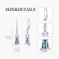 wholesale 925 Sterling Silver Abalone Shell & Blue Stone Tree of Life Drop Earrings-0-1