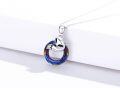 wholesale 925 Sterling Silver Rainbow Crystal Fox Pendant Necklace for Women-0-1