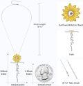 wholesale 925 Sterling Silver Sunflower Cross Pendant Necklace for Women Girls-0-3
