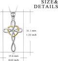 wholesale 925 Sterling Silver Celtic Knot Infinity Heart Love Pendant Necklace for Women Girls -0-2
