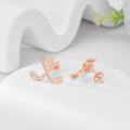 wholesale Rose Gold 925 Sterling Silver Crossed Clubs and Golf Ball Stud Earrings for Women Golfer Gift Ideas-0-2