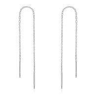 wholesale 925 Sterling Silver Long Chain Earrings-White 5.0 Inches