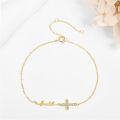 wholesale 14K Gold Cross Faith Chain Bracelet - Elegant  for Her-0-2