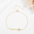 wholesale 14K Gold Cross Faith Chain Bracelet - Elegant  for Her-0-2