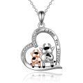 wholesale 925 Sterling Silver I Love You Forever Bull Pendant Necklace-0-0