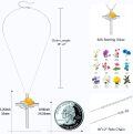 wholesale S925 Sterling Silver Cross Birth Flower Necklace November Marigold Floral Pendant Necklace Birth Flower Jewelry for Women Birthday Christmas Gifts-0-3