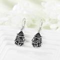 wholesale 925 Sterling Silver Black Tourmaline Crystal Healing Earrings for Women Spiritual Protection Jewelry-0-1