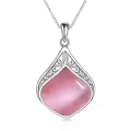 wholesale 925 Sterling Silver Moonstone Lapis Larimar Moss Agate Teardrop Filigree Pendant-0-45