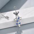 wholesale 925 Sterling Silver Dragonfly Cross Urn Keepsake Memorial Jewelry for Women-0-1