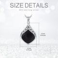 wholesale Sterling Silver Natural Gemstone Teardrop Pendant Necklace-0-29