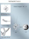 wholesale 925 Sterling Silver Heart Pendant With Engraved Love And Crystal Bee-0-5