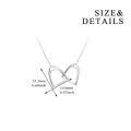 wholesale 925 Sterling Silver Heart-Shaped Pendant Chain Necklace-0-2
