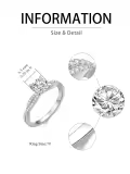 TOUPOP 18k White Gold Plated Moissanite Twisted Vine Engagement Ring-0-2