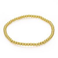 wholesale 14K Gold Bead Ball Stretch Bracelet 3mm 6mm for Women 5 9 -6.0 Inches style 3-3mm