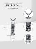 wholesale TOUPOP Saint Urn Necklace For Men Women, 925 Silver Sterling Religion Urn Pendant Cremation Jewelry For Ashes Necklace Memorial Keepsake Jewelry Gifts For Men Father Son -0-3