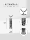 TOUPOP 925 Silver Stone Saint Urn Cremation Ashes Memorial Necklace-0-3