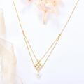 wholesale 925 Sterling Silver Lattice Pendant Necklace With Pearl And Zircon Details-0-1