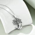 wholesale 925 Sterling Silver Tree of Life Pendant Necklace w/Anchor Design-0-2