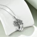 wholesale 925 Sterling Silver Tree of Life Pendant Necklace w/Anchor Design-0-2