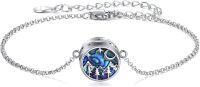 wholesale 925 Sterling Silver Abalone Shell Mountain Moon Stars Keepsake Urn Cremation Jewelry Bracelet with Funnel-2-Abalone Shell Mountain Range