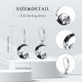 wholesale 925 Sterling Silver Crescent Moon & Skull Drop Earrings for Women Gothic  4cm Long-0-1