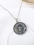 wholesale 925 Sterling Silver Saint Christopher Medal with Spear and Shield Necklace for Men Women Catholic Protection s 48 Chain-0-2