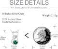 wholesale 925 Sterling Silver & Green Cubic Zirconia Cat Pendant Necklace for Women-0-2