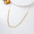 wholesale 14K Real Gold & Diamond-Cut Bead Ball Choker Necklace for Women, 17-0-4
