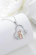 wholesale 925 Sterling Silver Heart Moon Sisters Forever My Friend Pendant Necklace for Women-0-3