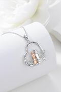 wholesale 925 Sterling Silver Heart Moon Sisters Forever My Friend Pendant Necklace for Women-0-3