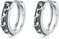 wholesale 925 Sterling Silver Music Note Huggie Hoop Earrings for Women and Girls-0-0
