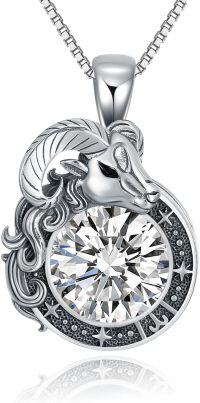 wholesale Metal Stone Zodiac Necklace Constellation Pendant Horoscope Gift for Women-Aries(April)