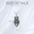 wholesale 925 Sterling Silver Skull Owl Pendant Necklace Gothic Jewelry for Men Women-0-3