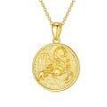 wholesale Gold Scorpio Zodiac Sign Pendant Necklace for Women - 925 Sterling Silver-0-0