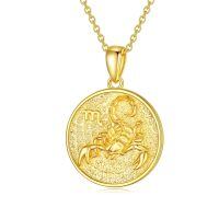 wholesale Gold Scorpio Zodiac Sign Pendant Necklace for Women - 925 Sterling Silver-Scorpio Necklace
