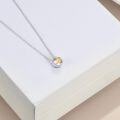 wholesale 925 Sterling Silver Green CZ Round Pendant Chain Necklace for Women Girls-0-13