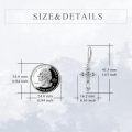 wholesale 925 Sterling Silver Cross Drop Earrings with Abalone Shell Inlay and Leverbacks for Women-0-3