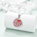 wholesale 925 Sterling Silver Red Glitter Butterfly Heart Pendant Necklace s for Women Girls Sisters Mothers-0-2