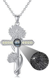 wholesale 925 Sterling Silver 12 Month Birthstone Flower Necklace  Char-11-Nov-Chrysanthemum+Photo-11-November-Chrysanthemum