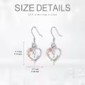 TOUPOP Sterling Silver Rose Heart Butterfly Initial P Letter Drop Dangle Earrings-0-5